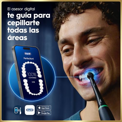 Miniatura 3 de Oral-B iO 9 Cepillos de Dientes Eléctricos, Negro y Rosa, Pack de 2
