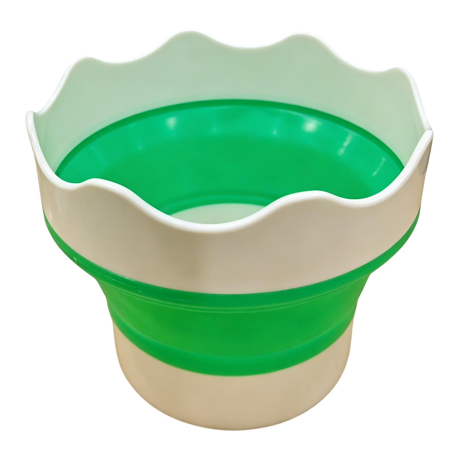 Hsioluted Green Foldable Brush Cleaning Container Artist Essential Tool For Outdoor Painting Watercolor Kits Portable Paint Brush Washer Acrylic Paint Mixer
