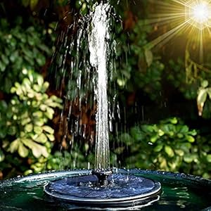 hygger Fontein op zonne-energie, 2,2 W vijverpomp op zonne-energie met 7 effecten, waterpomp op zonne-energie, drijvende…