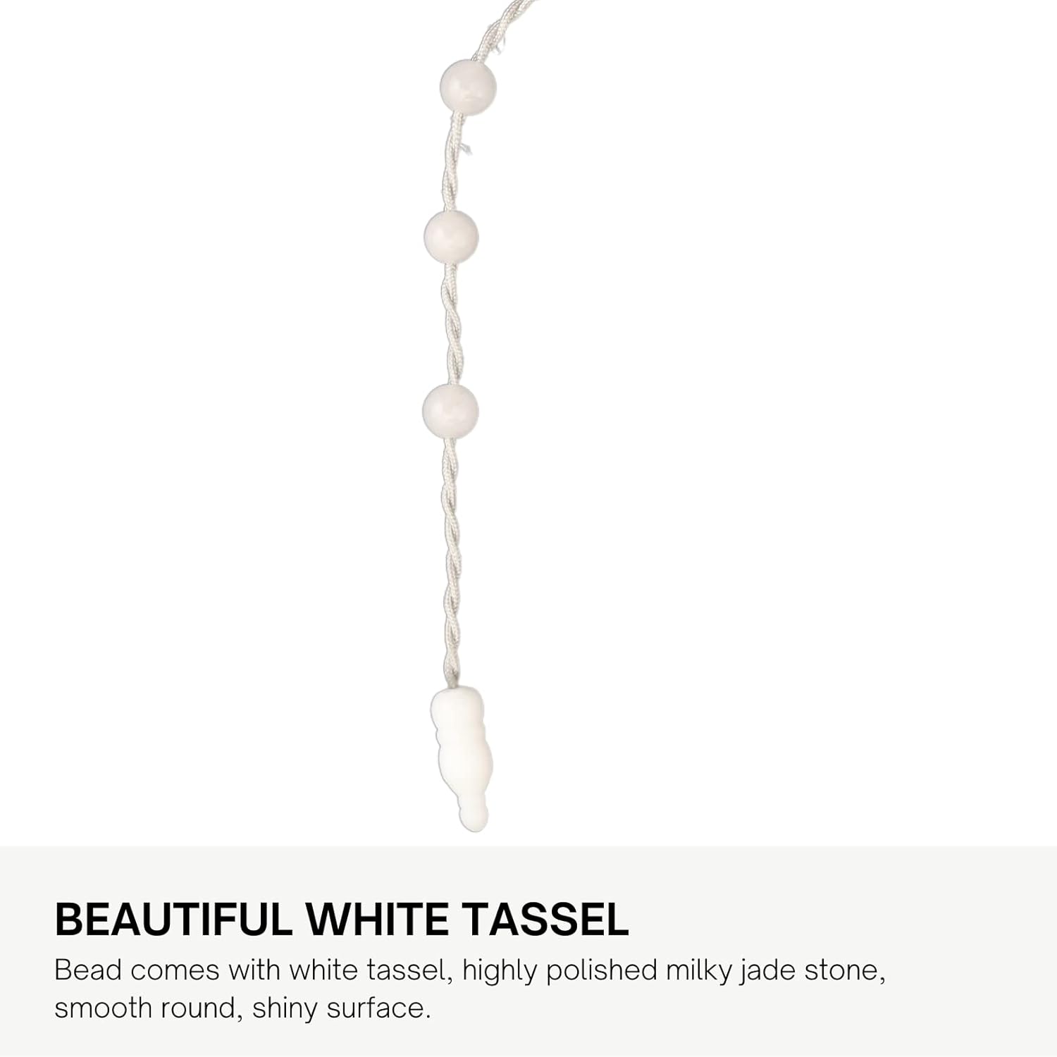 Tasbih Premium Muslim Prayer Beads Made with Natural Stone Beads for Daily Misbaha and Meditation (4mm (99 Beads), Jade, Milky)