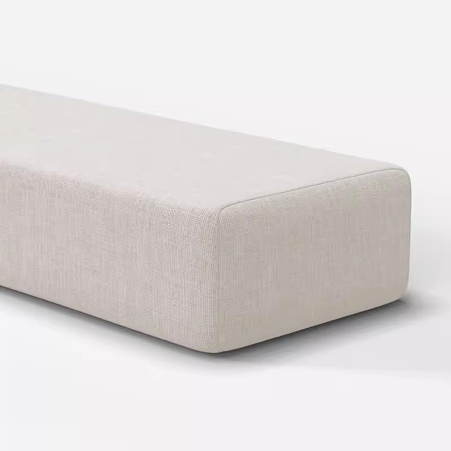 Cojín de relleno para espacio de cama con funda extraíble beige lavable