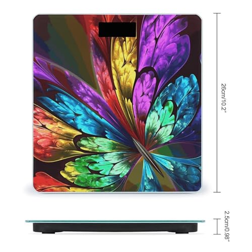 Báscula de baño digital Rainbow Butterfly smart con pantalla grande miniatura 2