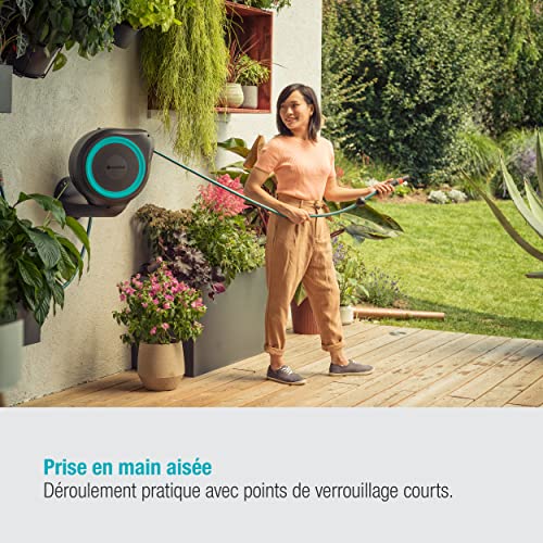 Dévidoir automatique mural Gardena RollUp équipé avec tuyau d'arrosage 15m - vue 7