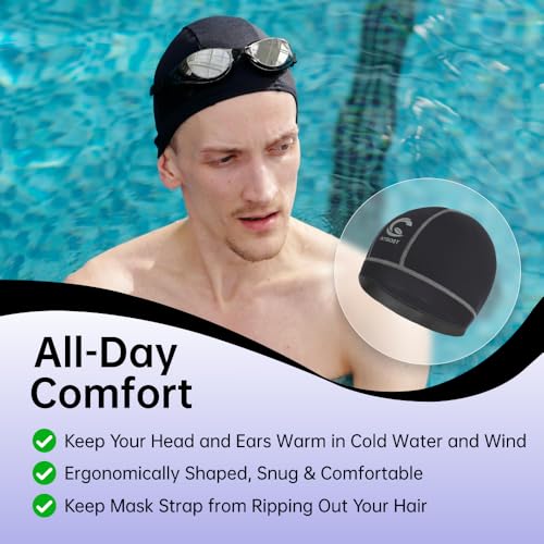 Image of 3mm Diving Hood Neoprene Wetsuit Beanie Winter Hat for Men Women Keep Warm Stretchy Wetsuit Cap for Snorkelling, Surfing and Swimming