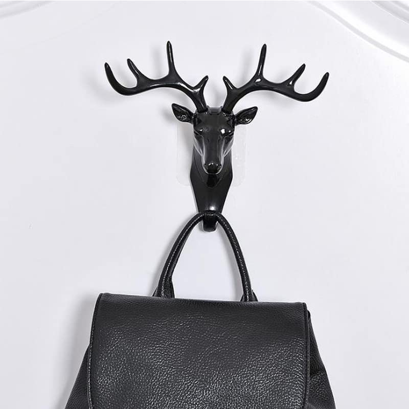 JCYUANI 3 Pack Coat Hooks Creative Antlers Key Hooks for Wall Wall Decoration Hook No Drilling and No Trace Installation of Deer Head Hook for Hanging Clothes Hanging Keys - Image 3
