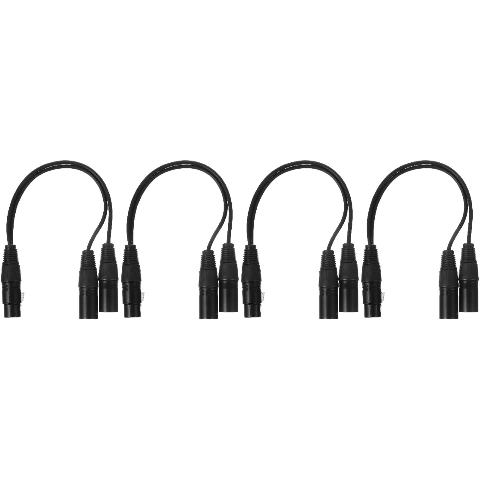 DOITOOL 4 Stück 1 Audio-adapterkabel Kinderkopfhörer Kopfhörer-splitter Mikrofon Stift -extender Audiokabel Spiele kabel Zu Trs Aux Für Stahldraht Black