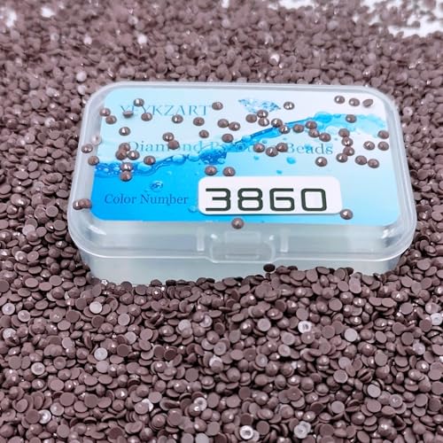 YEYKZART 3860 Diamond Painting Replacement Diamonds Drills Beads Drills Gems Round for Diamond Art Missing Color 3500 PCS