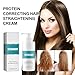 Protein Straight Bond for Hair Brazil, 12 Weeks of Home Use Professional Straightening for Straighter, Softer and Shinier Hair, All Hair Types (2PCS, 100mg)