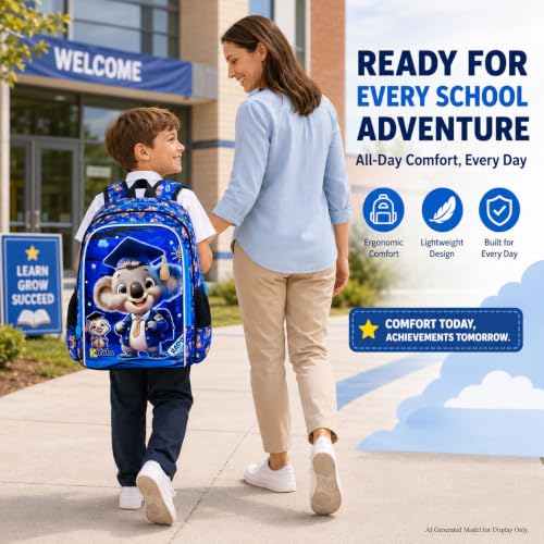 Image of AGSDON 3PCS Backpacks for Girls, 16 inch Elementary Kids Backpack Preschool School Bookbags and Lunch Box