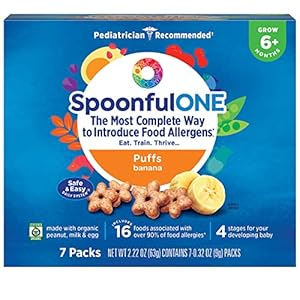 SpoonfulONE Food Allergen Introduction Puffs | Smart Feeding Snack for an Infant or Baby 6+ Months | Certified Organic…