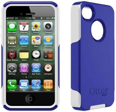 Otterbox Commuter Series Hybrid Case for iPhone 4 & 4S - Retail Packaging - Zircon Blue/White