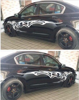 Yiwa - Adesivi 3D a forma di fiamma Totem per auto...