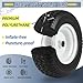 GICOOL 16x6.50-8 Flat Free Riding Lawn Mower Tire and Wheel, 2 Pcs 16x6.5-8nhs Garden Tractor Lawnmower Tyre, with 3/4