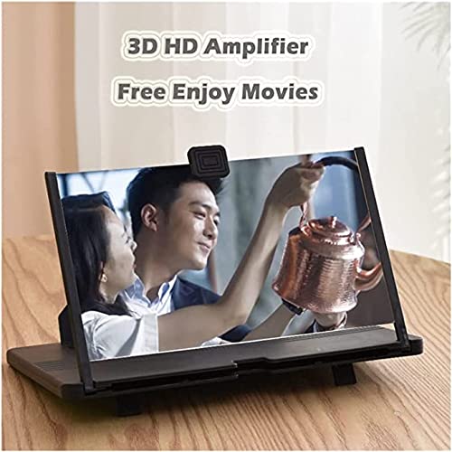 PAEUREU Lupa de tela de telefone 30,5 cm 3D lupa de tela de celular HD amplificador de vídeo suporte