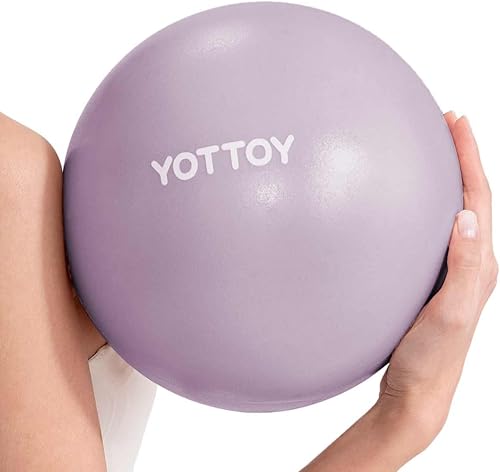 Miniatura 10 de YOTTOY Pelota de pilates, pelota de ejercicio de 10 pulgadas con tecnología antiestallido para estabilidad, pelota de estabilidad para yoga,