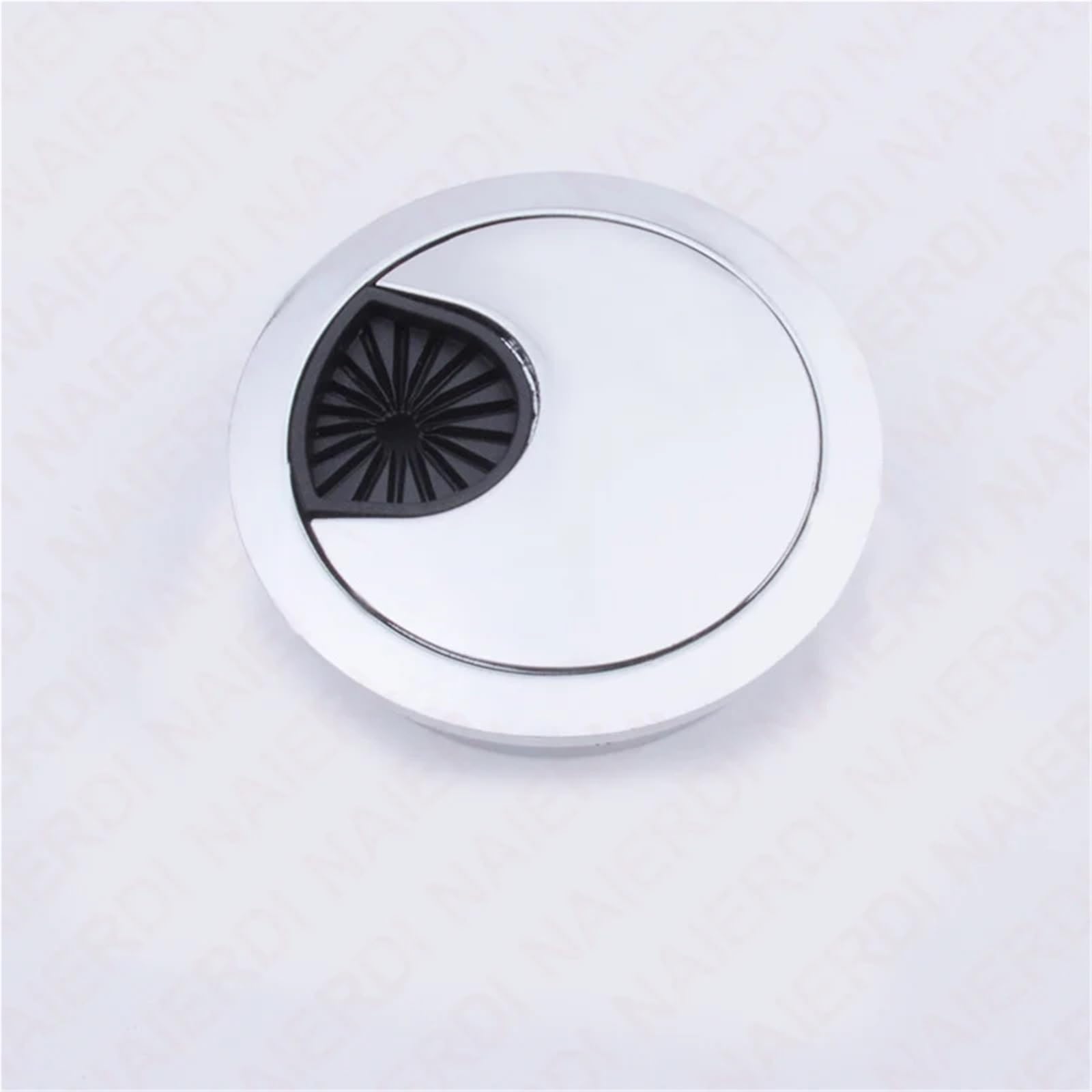 Desk Cable Grommet 10Pcs 50/53/60/80mm Cable Hole Cover Zinc Alloy Round Table Wire Covers Outlet Port Computer Desk Grommet Line Holder(Polish Finish,53mm)