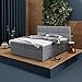Produktbild INNOCENT® - P8 | Boxspringbett 180x200 in Silber Stoff N31 | Gel & Visco 7cm Topper | 7-Zonen Taschenfederkern | H4 Härtegrad | HB01| Hotelbett