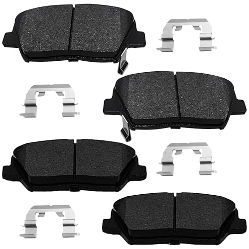 Image of Front Brake Pads Set Compatible with Hyundai Azera, Hyundai Santa Fe XL Sport, Kia Sorento Ronto Automotive Replacement Brake Pads Semi-Metallic D1687
