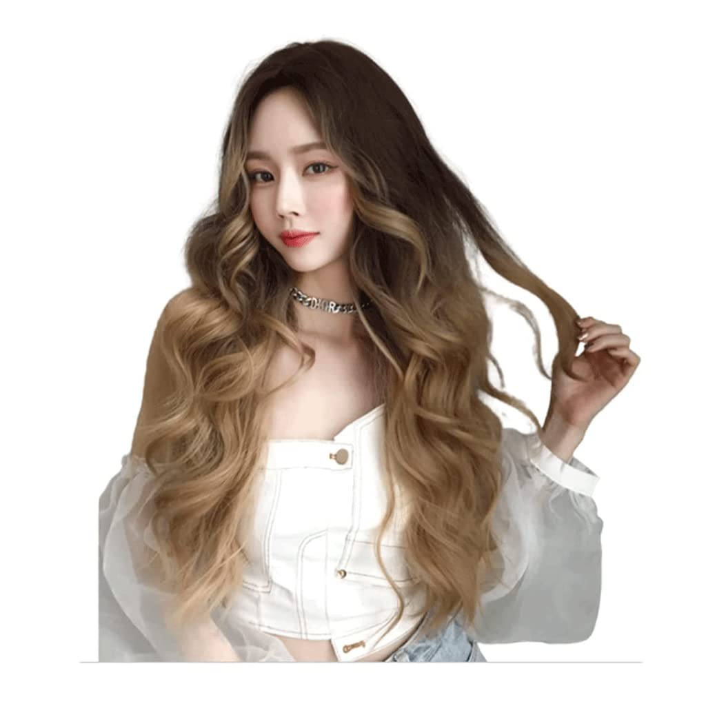 VNABO Women's Wigs Natural Fluffy Big Wave Wigs Comfortable Elastic Wigs Synthetic Wigs 29.5in Suitable for Daily Party Use