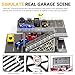 1/64 Scale 2 Layers Cars Display Case for Model Car Display and Storage, Garage Compatible with Hot Wheels and Matchbox Dioramas Parking Lot 12 Parking Spaces (Type E)