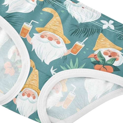 ZZKKO Summer Gnomes Leaves Girls Underwear Toddler Panties for Girls Comfort Brief Size 2T-8Y3