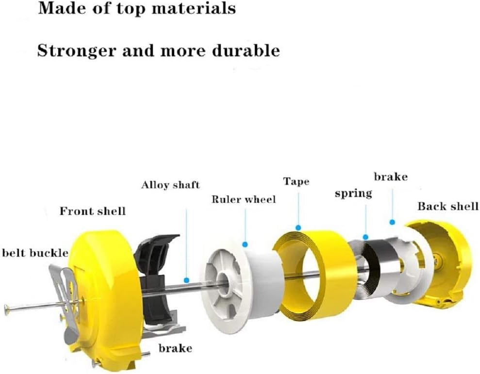 Tape Measure Retractable Metric and Imperial 10ft 16ft 25ft 33ft Measuring Tape With Magnetic Hook Impact Resistant Rubberized Case(25ft) - - 