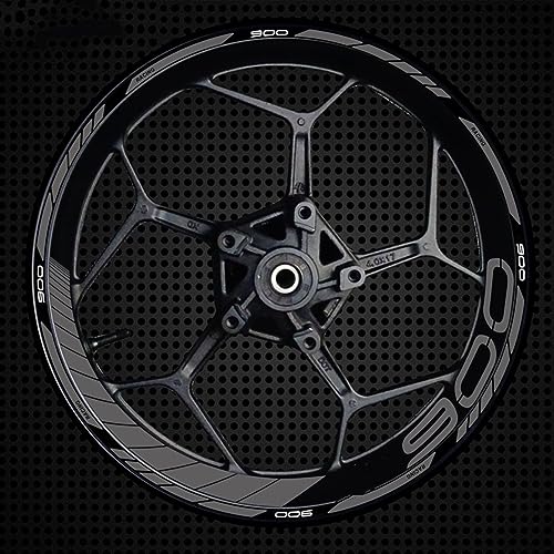YESKIT Motorrad-Rennausrüstung, Zubehör, Rad, Reifen, Felgendekoration, Selbstklebender, Reflektierender Aufkleber Für Kawasaki Z900 (Color : 1)