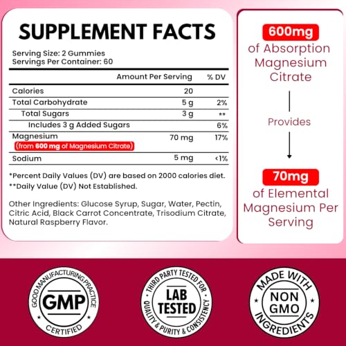 Image of VITBOOST Magnesium Citrate Gummies 600mg - Calm & Relaxation - 120 Count