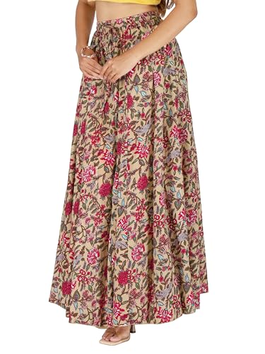 Image of Sttoffa Cotton Printed Women Wear Maxi Long Skirt 40 inch inch Full Length