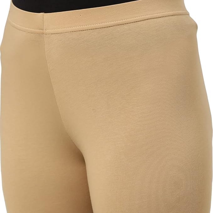 Image of Women Cotton Solid Belt Ankle Length Legging Four Way Lycra Leggings