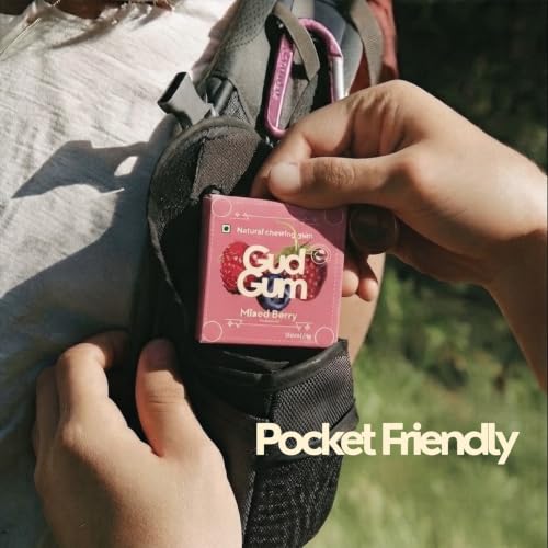 Image of Gud Gum- Natural, Plastic Free Chewing Gum -21g x 4 - Mini Pack of 4- No added artificial colours, flavours & sweeteners