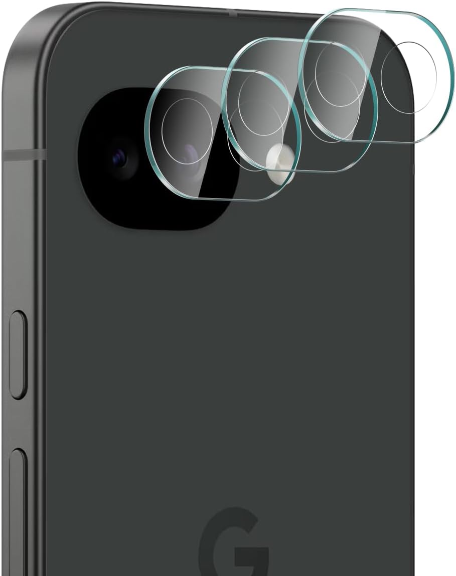 3 Pack for Google Pixel 10a Camera Lens Protector, Tempered Glass Film 9H Hardness, Scratch Resistant, HD Clear, Case Friendly
