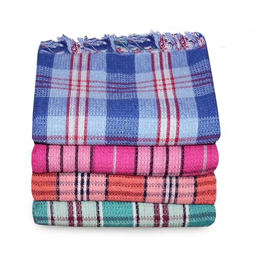 Image of 250 GSM Cotton Bath Towel - 60x130 cm, Lightweight & Quick Dry, Soft & Absorbent, Ideal for Daily Use, Hotel & Spa Quality - Set of 4