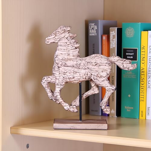 Escultura de Caballo en Resina 14.57 in para Decoración miniatura 1