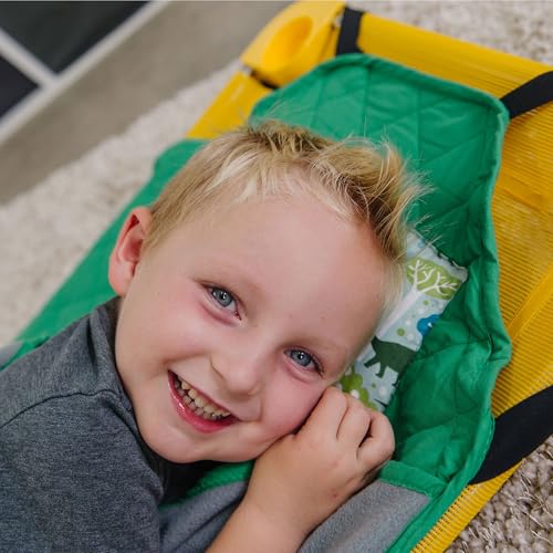 Image of Wildkin Modern Kids Nap Mat with Pillow for Boys - Cotton Blend, Elastic Straps, Toddler Sleep Mat for Daycare, Preschool, Kindergarten & Travel, Ages 3-7, Machine Washable - Dinomite Dinosaurs