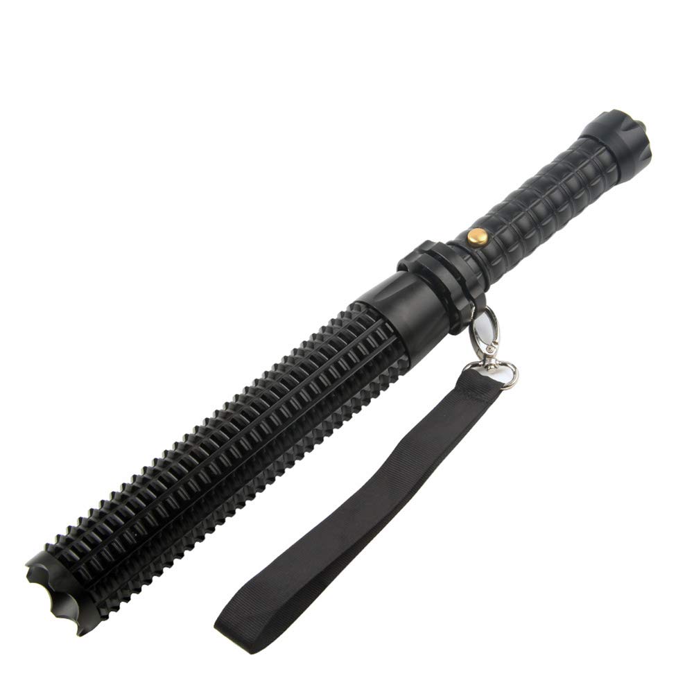 MOKY LED Torches, Super Bright And Great Range Flashlight, Adjustable Rechargeable Zoomable Waterproof, Can Focus on for Camping Hiking And Self Protecting, An Gift for Others (without battery),Black