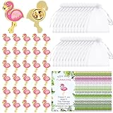 Quelay 30 Sets Flamingo Gift for Women Employee Appreciation Gifts Bulk Positive Pink Flamingo Pins You Are Flamazing Inspirational Card Thank You Gift for Coworker Staff Volunteer Teacher Favor