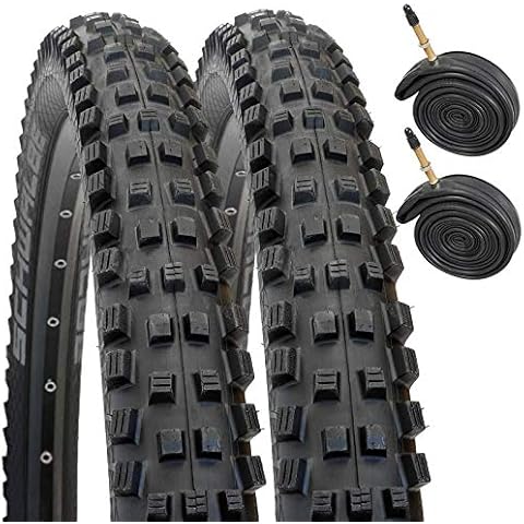Schwalbe Magic Mary 26" x 2.35 Addix BikePark Bike Tyres with Presta Tubes (Pair) Cover