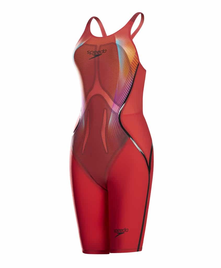 Speedo LZR Racer X Closed Back Kneeskin Lava Red/Black/Electric Pink