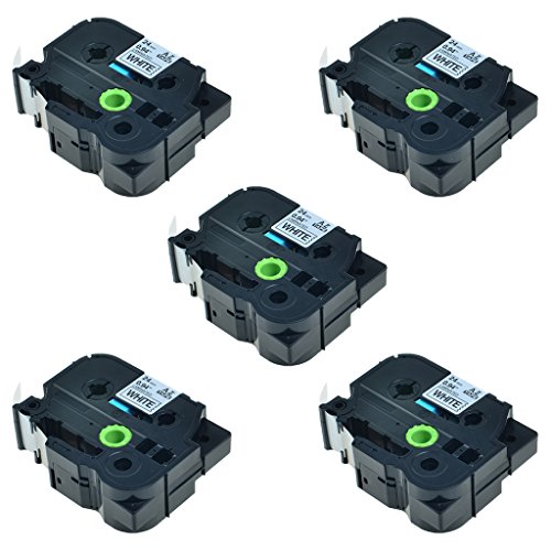 Nineleaf 5PK TZ251 TZE251 nero su bianco 24 mm