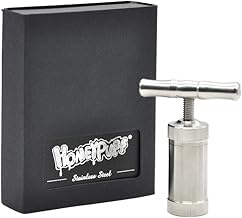 HORNET T Press Tool 3.5 Inch Heavy Duty Stainless Steel Pollen T Press Pollen Press Presser Tool T Shape Spice Tincture Crusher (Stainless Steel with Gift Box)
