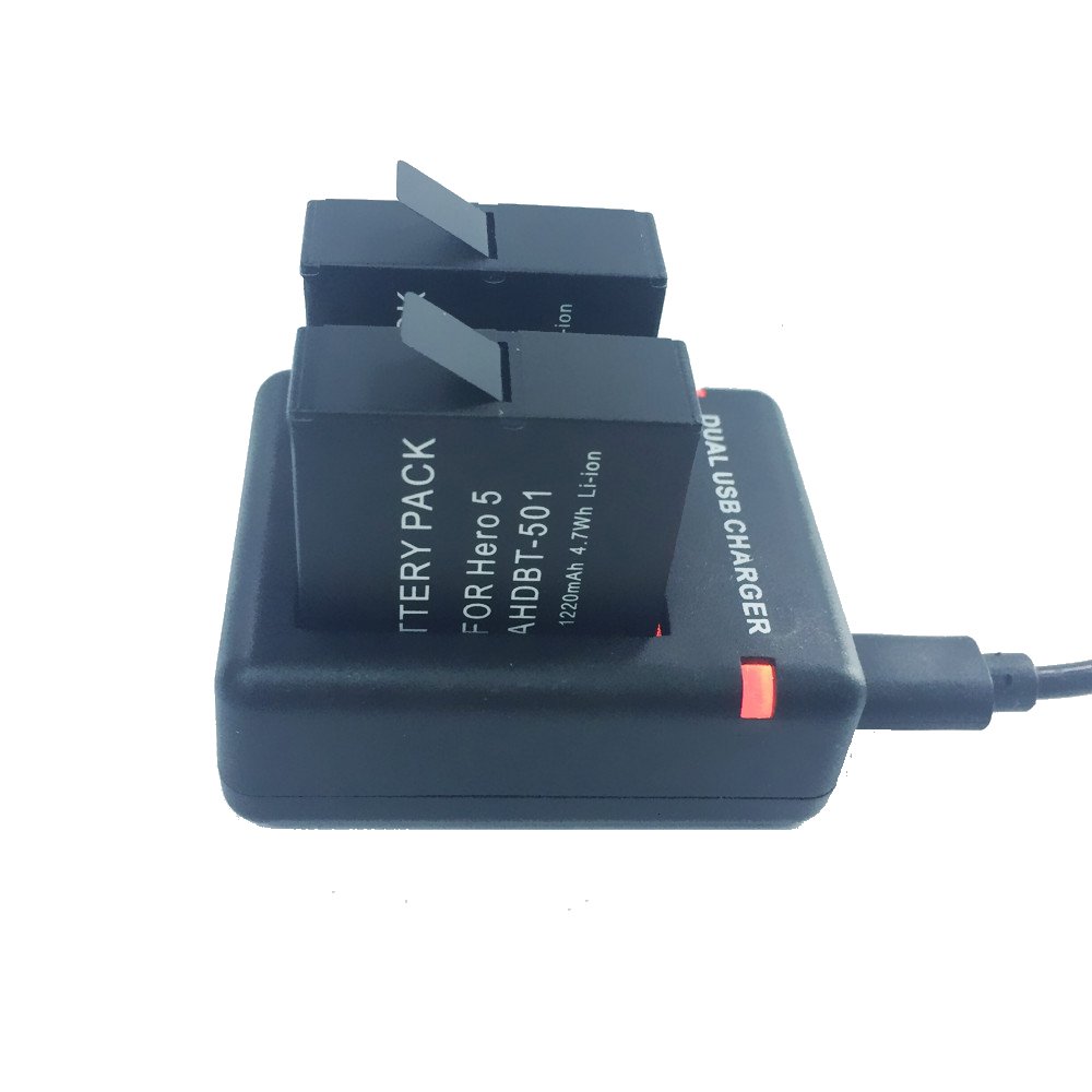GoPro - GoPro HERO5  BLACK バッテリーチャージャー SD64 その他 GoPro HERO5 HERO6用 USB デュアルチャージャー バッテリー充電