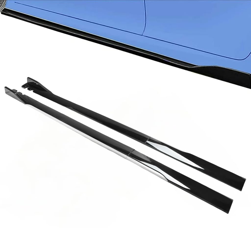 Faldones Laterales de Coche para VW Golf 7 2014-2020, Faldón Extensiones Divisores Faldón Lateral Difusor carrocería Accesorio,A-Black-White
