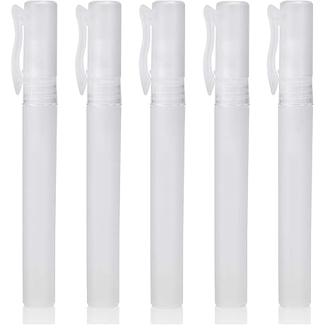 5-Pack 10ml Pen Spray Bottles Mini Perfume Atomizer