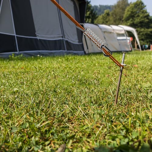 Hebilla de resorte Homoyoyo de acero inoxidable para cuerda de tienda camping de 4 piezas 6