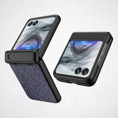 Lonkenn Coque pour Motorola Razr 60, Housse avec Film Protecteur et Stand Réglable, Ultra Fine Boîtier Antichoc Housse de Protection avec Protection de la...