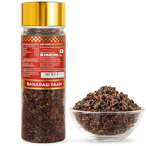 Panjon Swad Banarasi Paan Mukhwas (Pack Of 1 X 100 Grams) | Meetha Paan Mukhwas | Hygienically Packed Traditional Sweet Pan Pachak | Tasty Mouth Freshener | After-Meal Snack | Dry Mukhwas