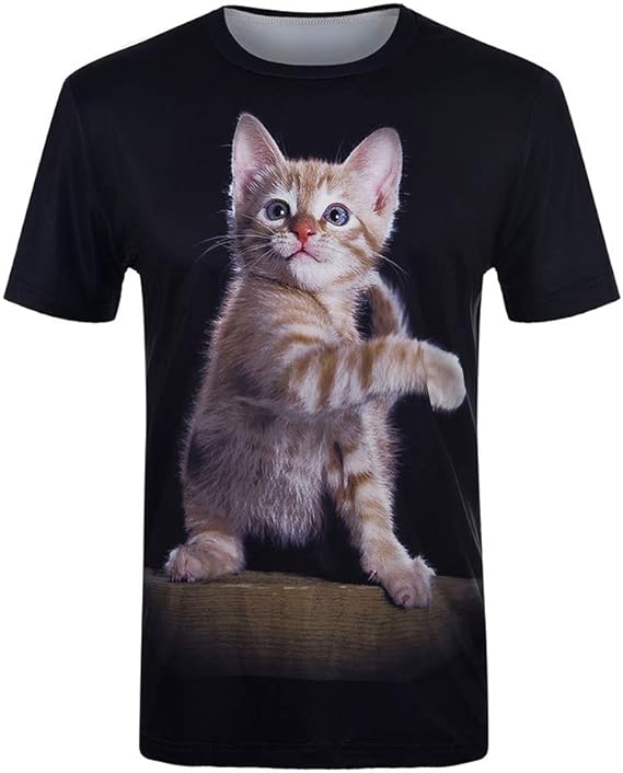 Amazon Co Jp メンズ Tシャツ 半袖 3dプリント 面白 おしゃれ 派手 カット アニマルシャツ かっこいい かわいい 猫ちゃん おもろい プリントシャツ レーディス メンズ インナーシャツ 男女兼用 スキンフィット メンズ ストリートカットソー 産業 研究開発用品