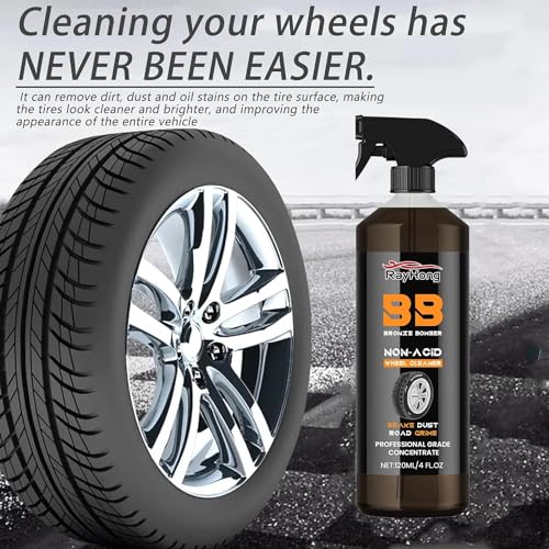 Sioiyarb Brake Bomber Cleaner Powerful Wheel Cleaner, Perfect for Cleaning Wheels and Tires Safe On Alloy and Pain,Automobile Wheel Cleaner, (2PCS 120ML) - Image 3
