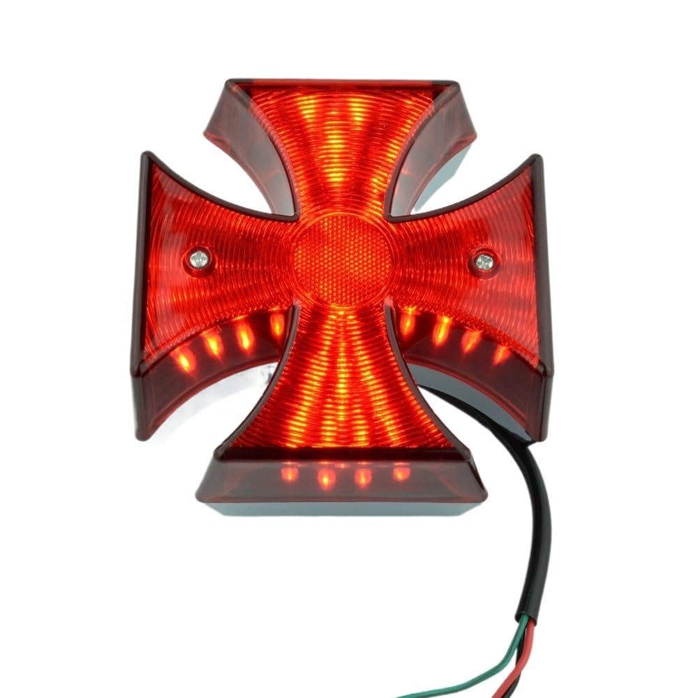 Faro Posteriore Stop Running Grande Fanale Posteriore Rosso Da 4,75 Pollici, A LED, Targa Per Bobber Chopper Indicatori Di Direzione Moto, Lampada Segnalazione